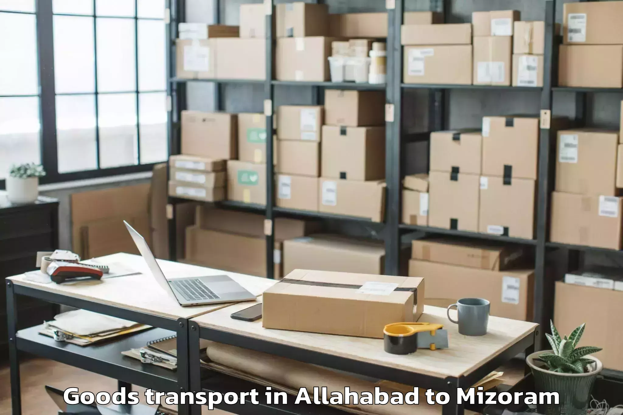 Top Allahabad to Aizawl Airport Ajl Goods Transport Available